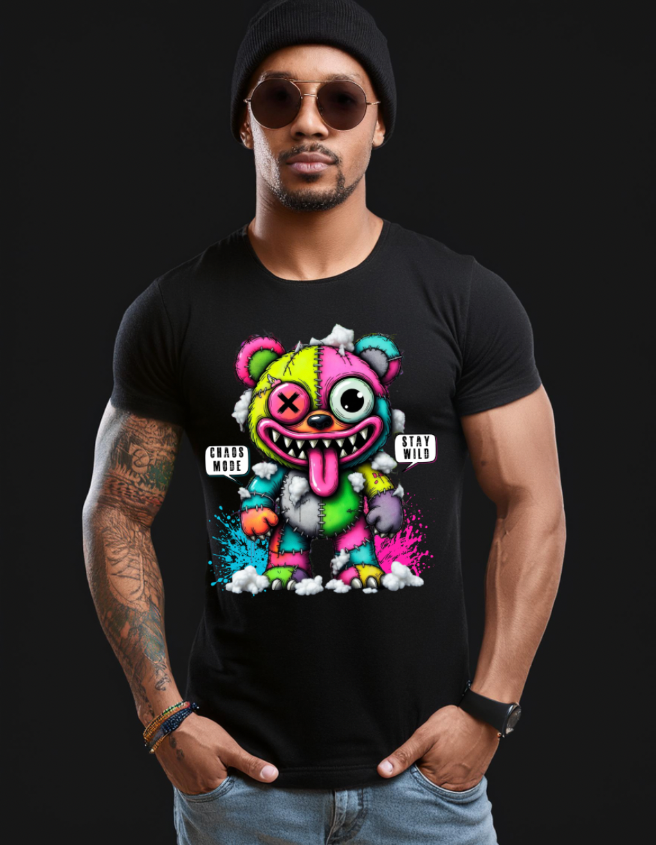 Grooveman “Chaos Mode Teddy” – Streetwear Graphic Tee