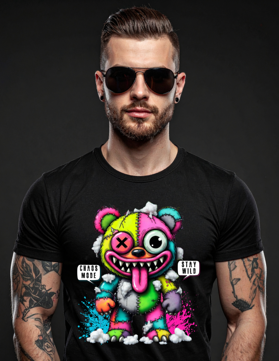 Grooveman “Chaos Mode Teddy” – Streetwear Graphic Tee