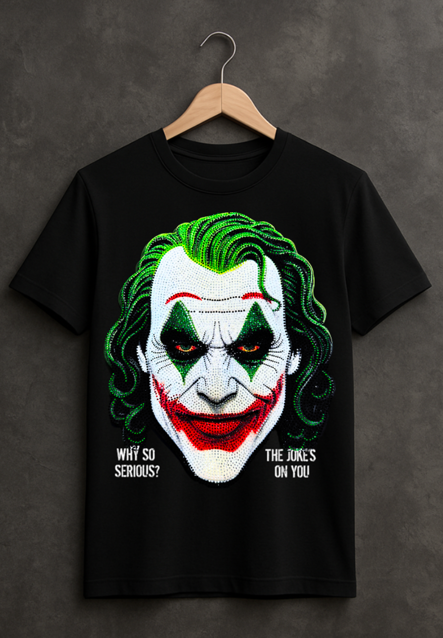 Grooveman “Why So Serious?” Bling Face Tee