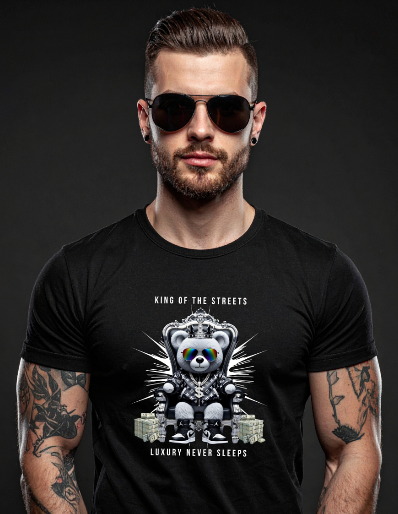 Grooveman “King of the Streets” Black Collection Premium Tee