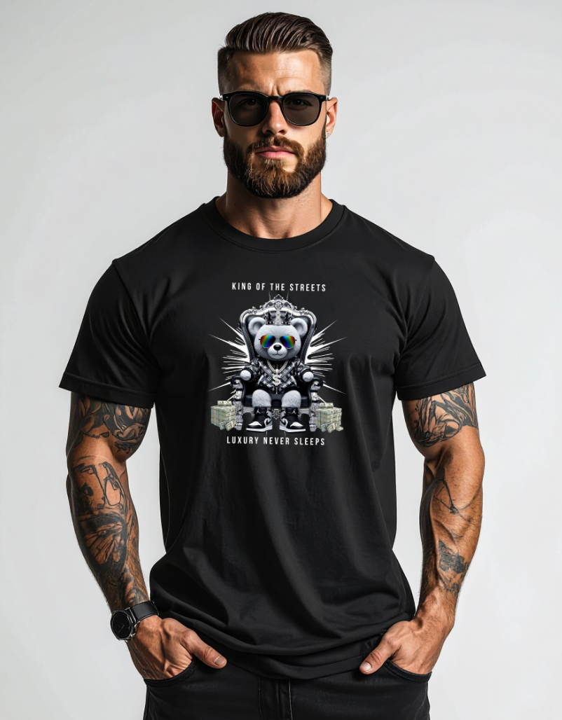 Grooveman “King of the Streets” Black Collection Premium Tee