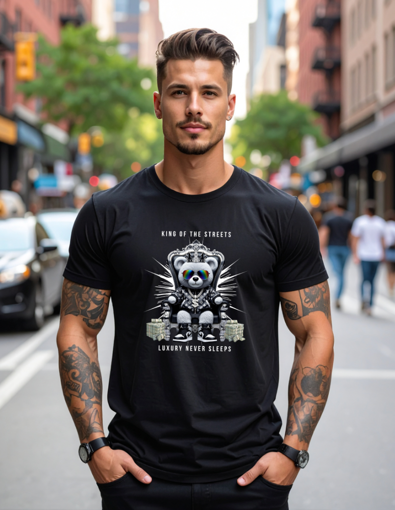 Grooveman “King of the Streets” Black Collection Premium Tee