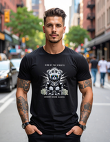 Grooveman “King of the Streets” Black Collection Premium Tee