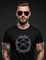 Grooveman Stay Wild Panther DJ Graphic T-Shirt | Black Collection