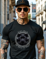 Grooveman Stay Wild Panther DJ Graphic T-Shirt | Black Collection