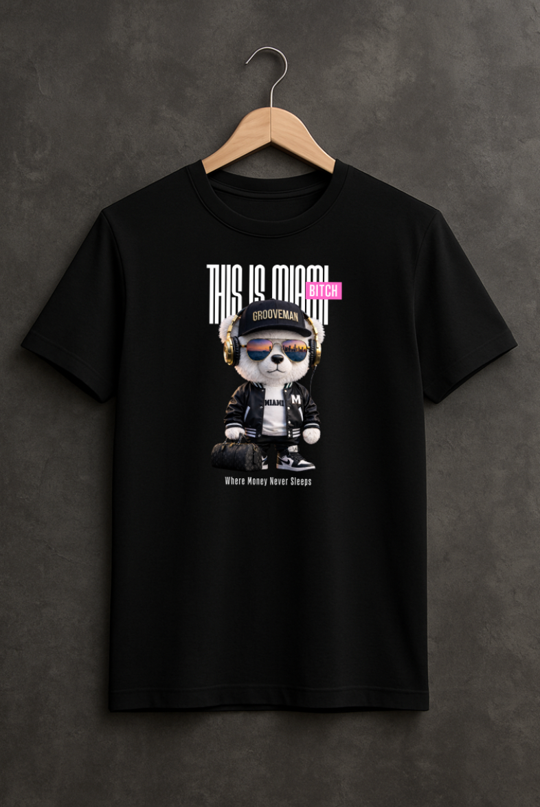 Grooveman Miami Tee – Where Money Moves | Black Edition