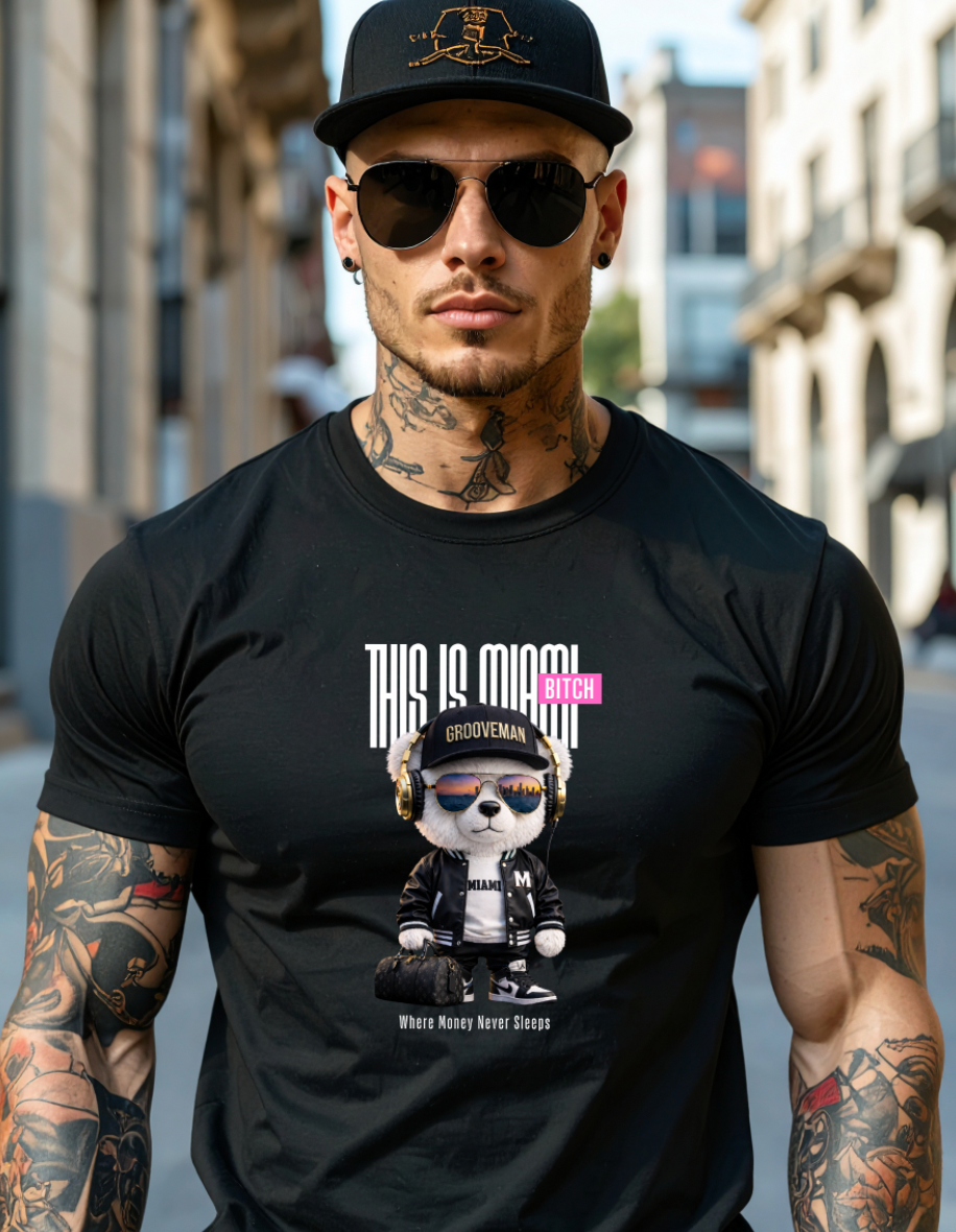 Grooveman Miami Tee – Where Money Moves | Black Edition