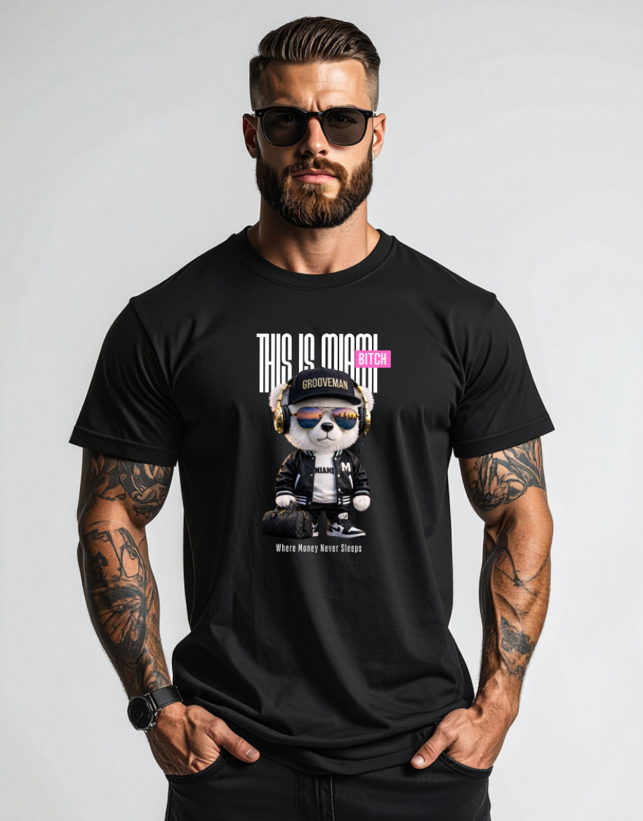 Grooveman Miami Tee – Where Money Moves | Black Edition