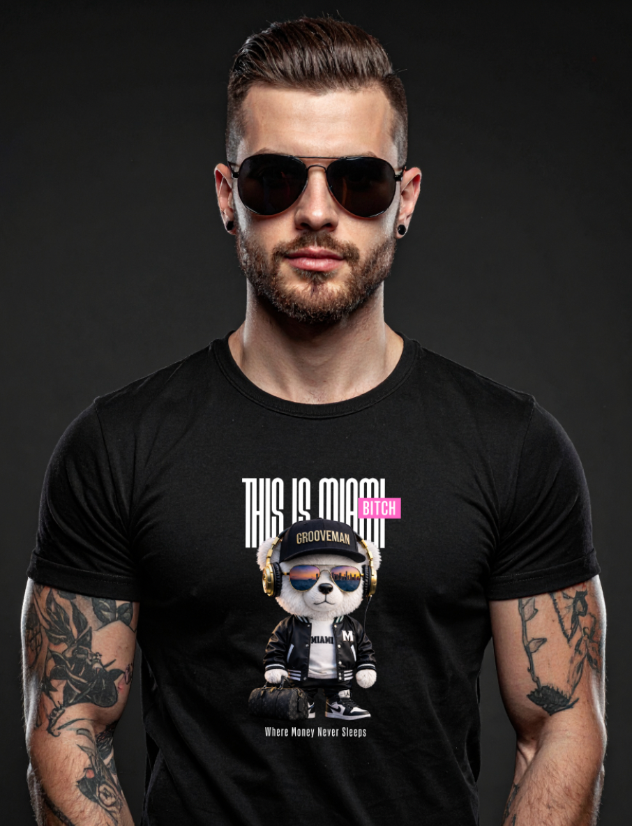Grooveman Miami Tee – Where Money Moves | Black Edition
