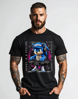 Grooveman DJ Sonic Graphic T-Shirt | House Music Festival Streetwear Tee