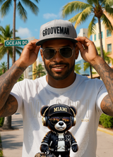 Miami Bear Luxury Graphic T-Shirt | Grooveman Streetwear Black Tee