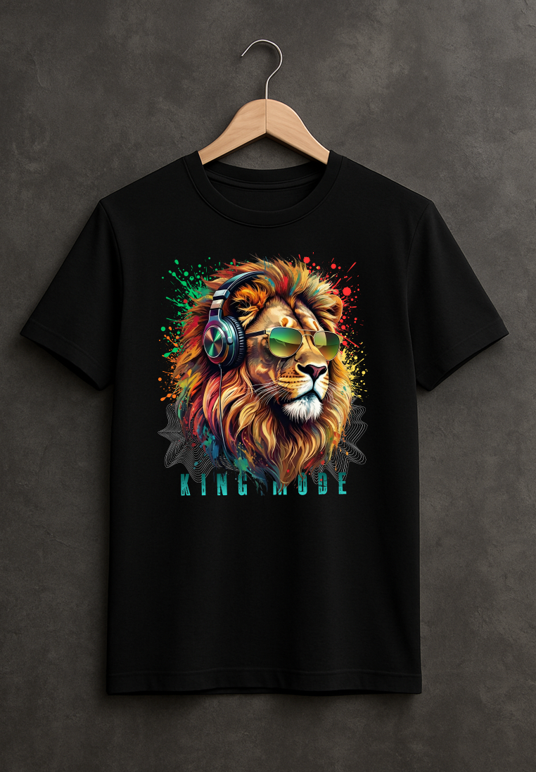 King Mode Lion Graphic T-Shirt – Streetwear Edition