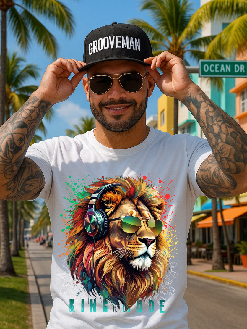King Mode Lion Graphic T-Shirt – Streetwear Edition