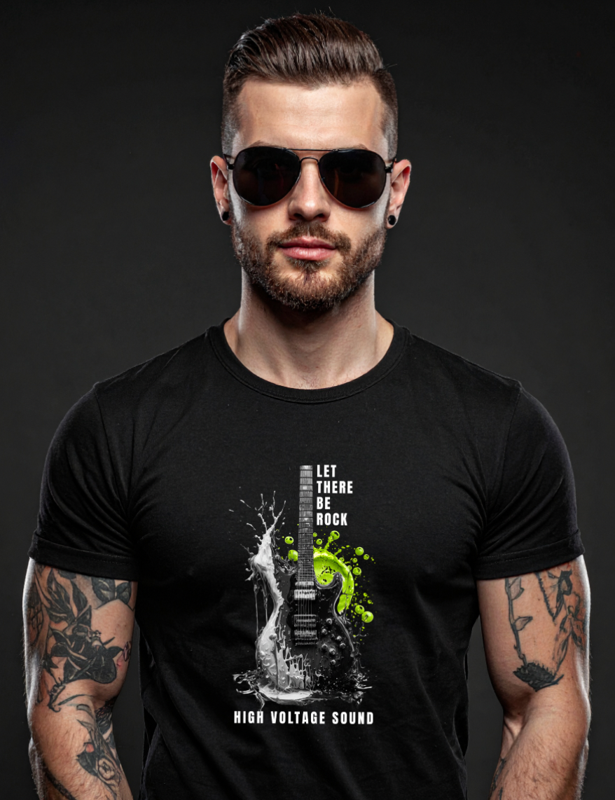 LET THERE BE ROCK – Black Collection Graphic Tee