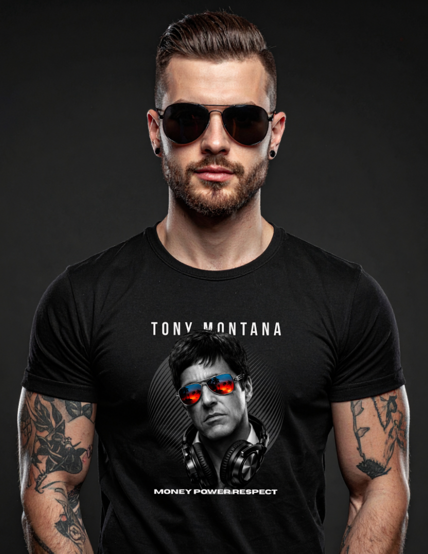Grooveman Music Black Collection – Money Power Respect Tee