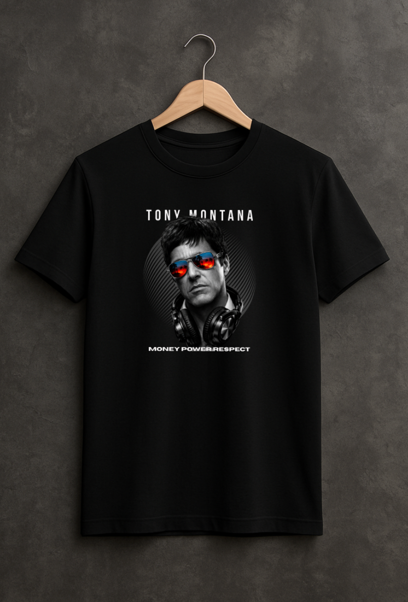 Grooveman Music Black Collection – Money Power Respect Tee