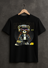 Miami Bling Bear Rhinestone T-Shirt – Luxury Streetwear Graphic Tee