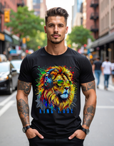 King Mode Lion Rhinestone T-Shirt – Luxury Bling Streetwear Tee