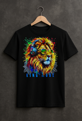 King Mode Lion Rhinestone T-Shirt – Luxury Bling Streetwear Tee