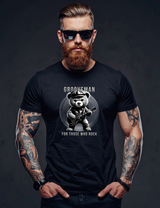 Grooveman “For Those Who Rock” Teddy – Streetwear Black Collection Graphic Tee
