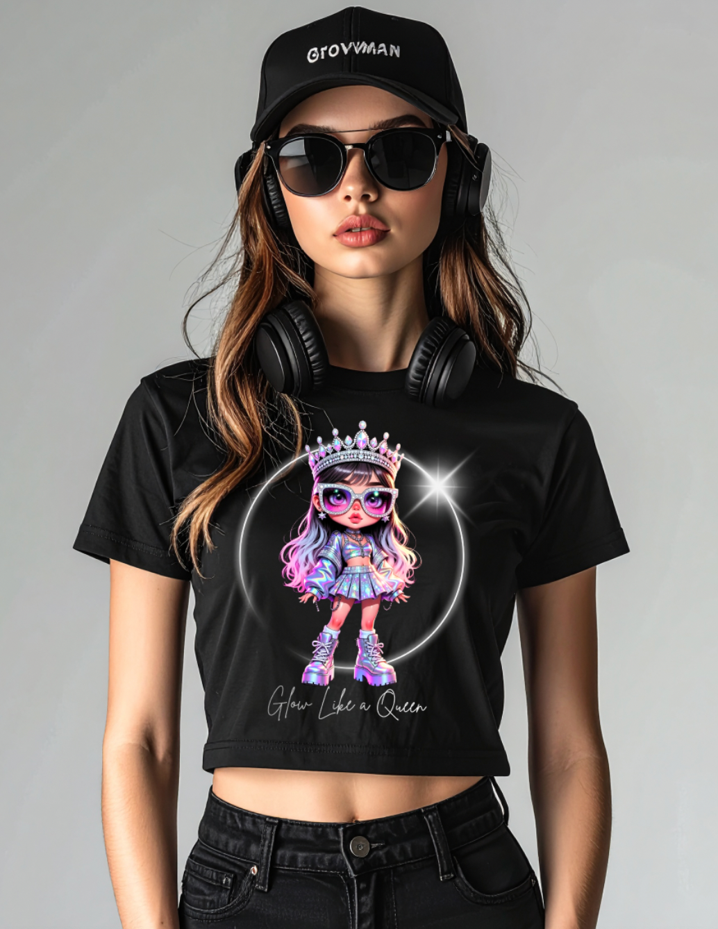 Glow Like a Queen Women’s Streetwear Tee – Grooveman