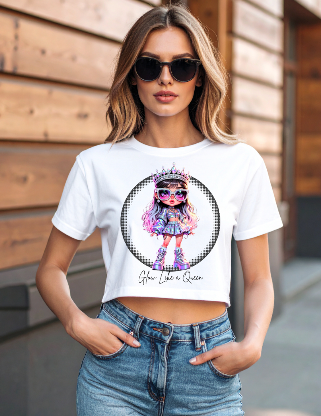 Glow Like a Queen Women’s Streetwear Tee – Grooveman