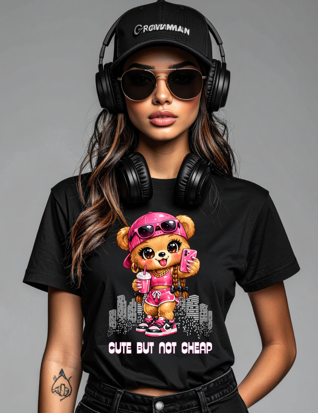 Cute But Not Cheap Crop Top | Exclusive Grooveman Music Women’s Streetwear Tee