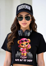 Cute But Not Cheap Crop Top | Exclusive Grooveman Music Women’s Streetwear Tee