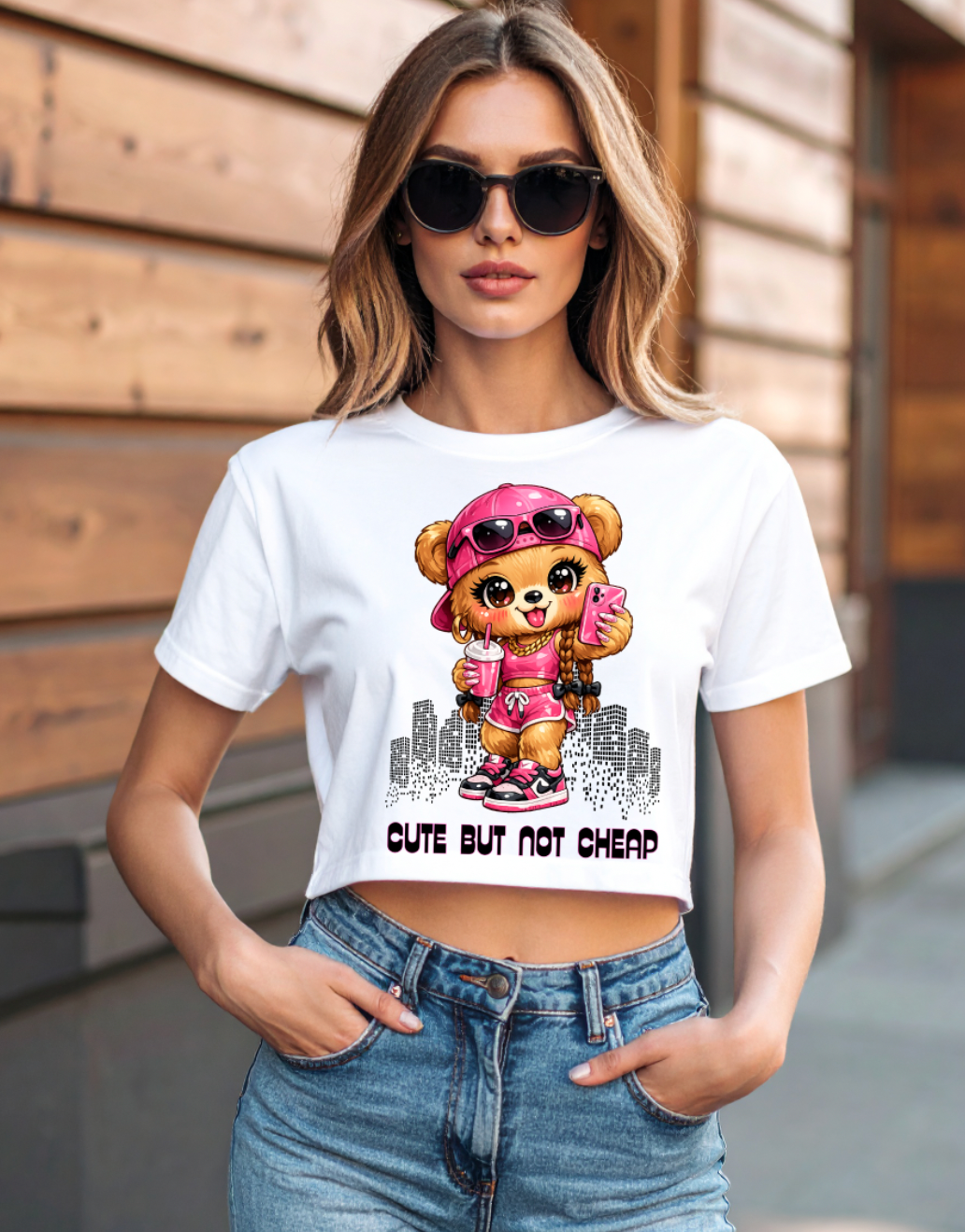 Cute But Not Cheap Crop Top | Exclusive Grooveman Music Women’s Streetwear Tee