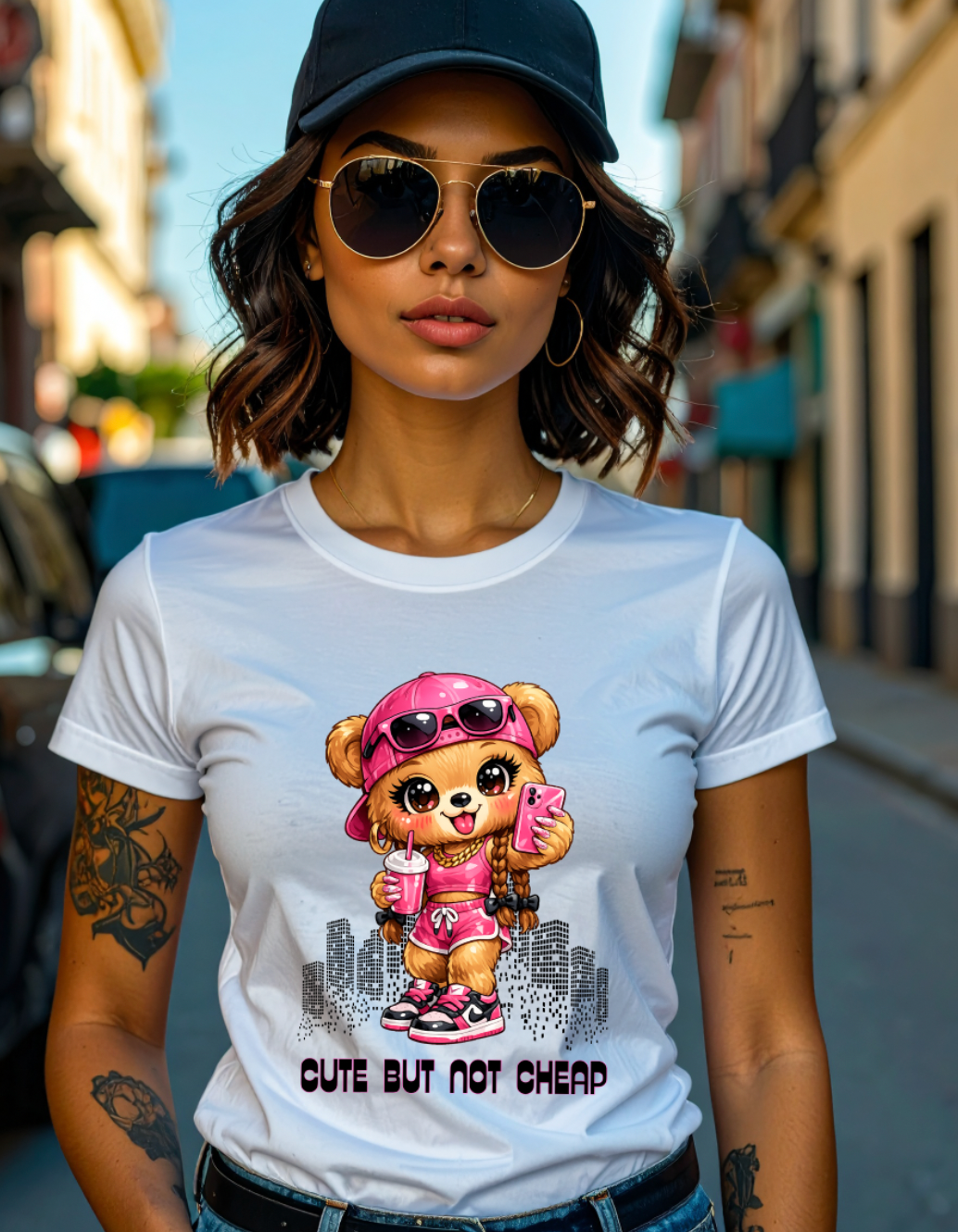 Cute But Not Cheap Crop Top | Exclusive Grooveman Music Women’s Streetwear Tee