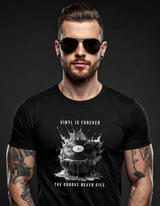 Vinyl Is Forever Graphic T-Shirt – Black Collection DJ Streetwear Tee