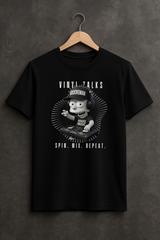 Vinyl Talks DJ Graphic T-Shirt – Black Collection by Grooveman
