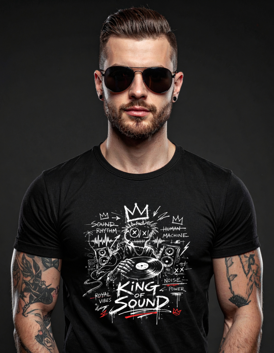 King of Sound – Black Collection Graphic T-Shirt