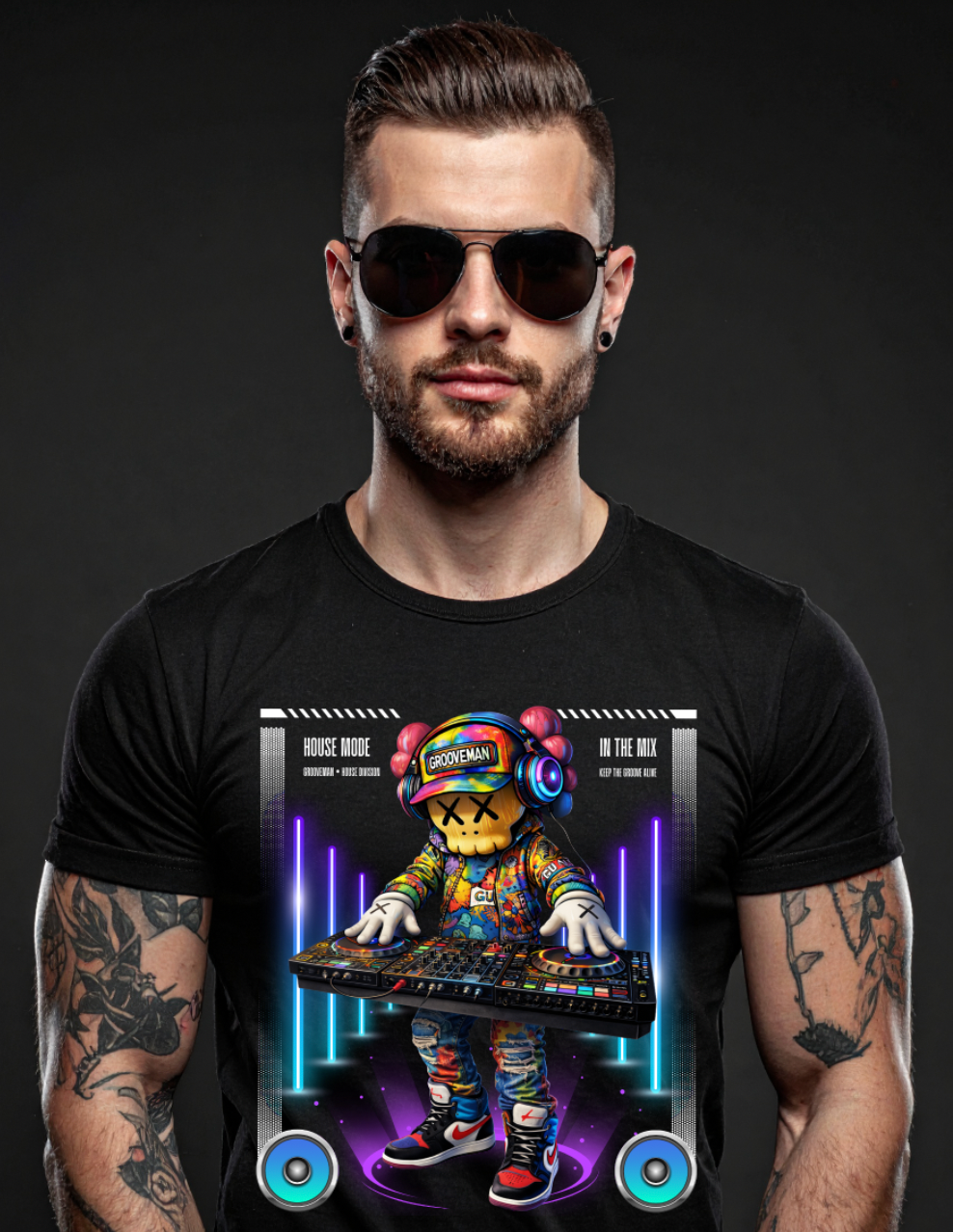 Grooveman • House Division DJ Graphic T-Shirt