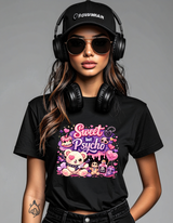 Sweet But Psycho Crop T-Shirt – Cute Teddy Graphic Baby Pink Streetwear Tee | Grooveman Exclusive