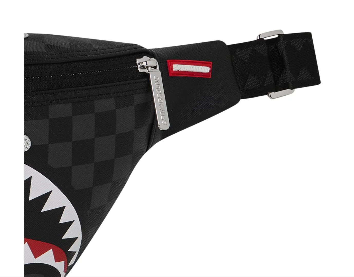 Sprayground Silver Side Drip Black Check Savvy Crossbody