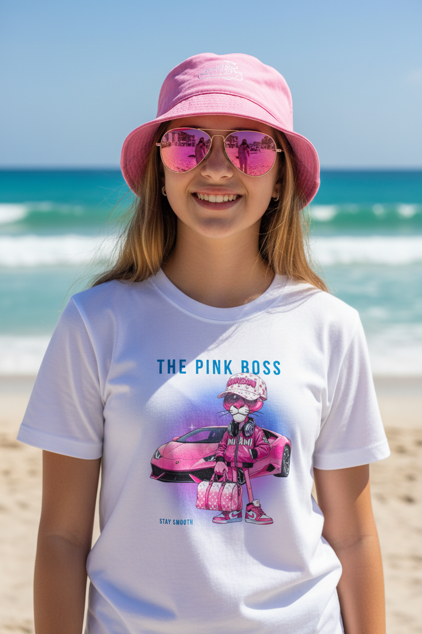 Pink Boss Kids T-Shirt – Girls Streetwear Graphic Tee | Grooveman