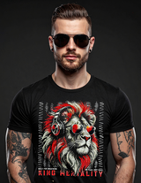 King Mentality Lion Rhinestone T-Shirt – Premium Streetwear Graphic Tee