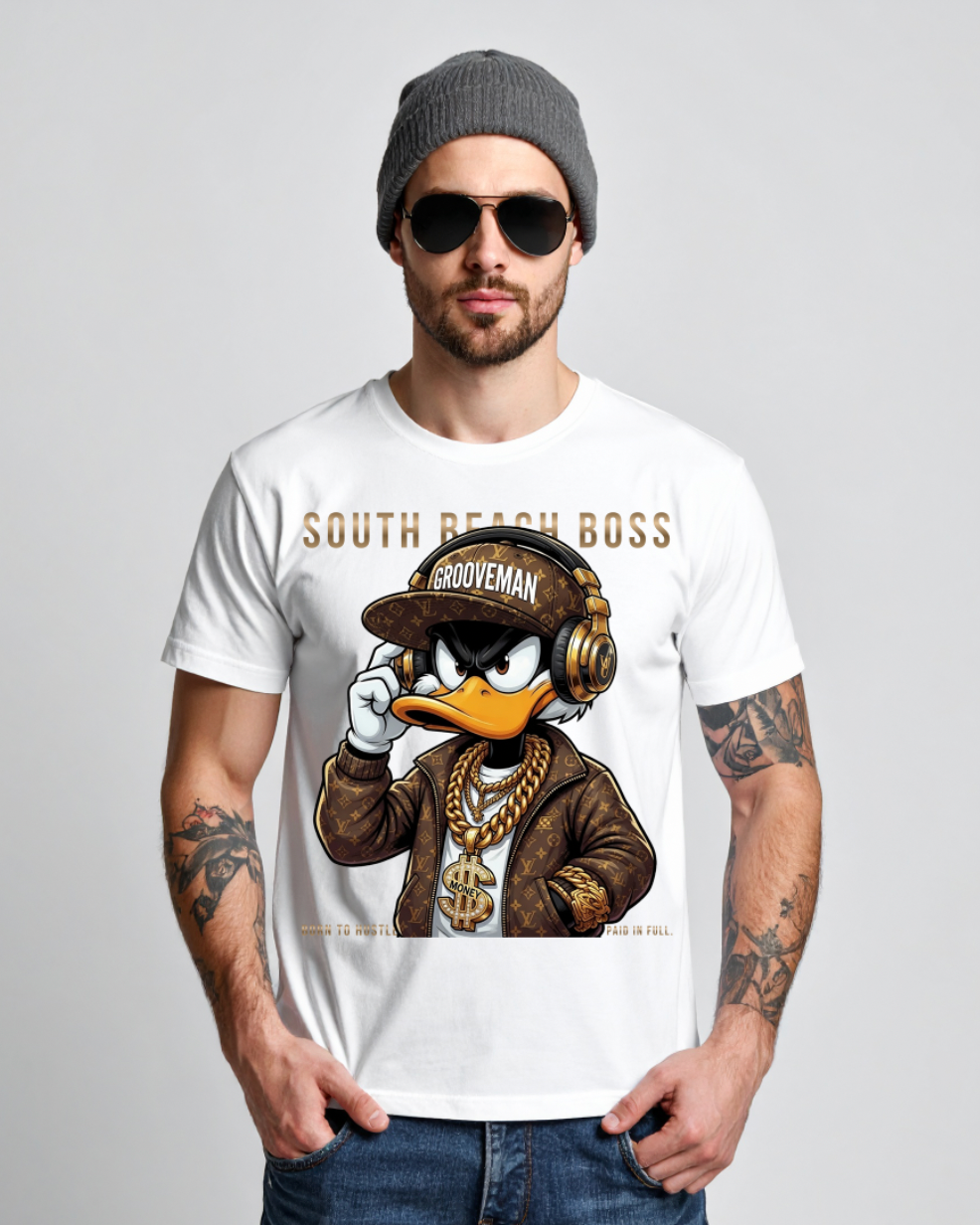South Beach Boss Graphic T-Shirt | Premium Streetwear Tee | Grooveman Miami
