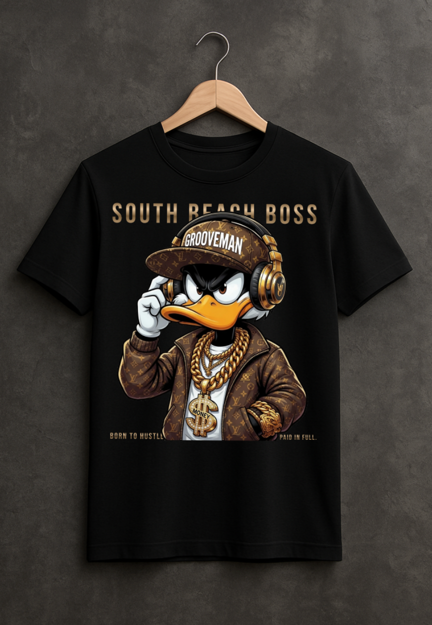 South Beach Boss Graphic T-Shirt | Premium Streetwear Tee | Grooveman Miami