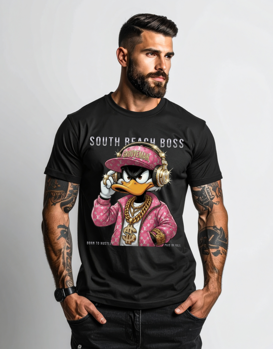 South Beach Boss Pink Edition Graphic T-Shirt – Limited Miami Streetwear Tee