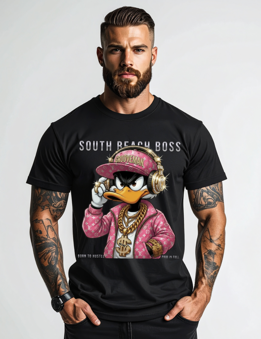 South Beach Boss Pink Edition Graphic T-Shirt – Limited Miami Streetwear Tee