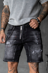 Black Island Limited Edition Distressed Denim Shorts