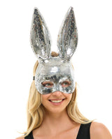 Silver Mirror Bunny Mask