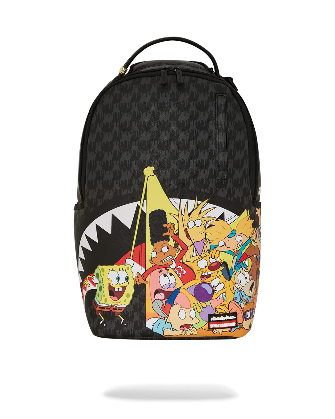 Backpack with cartoon character design on a white background