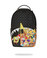 Backpack with cartoon character design on a white background