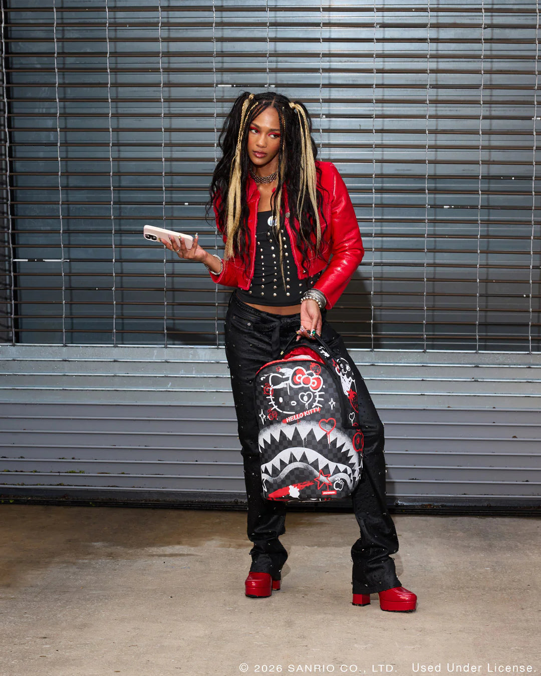 Sprayground Hello Kitty Offcial Collab Fresh Paint Backpack