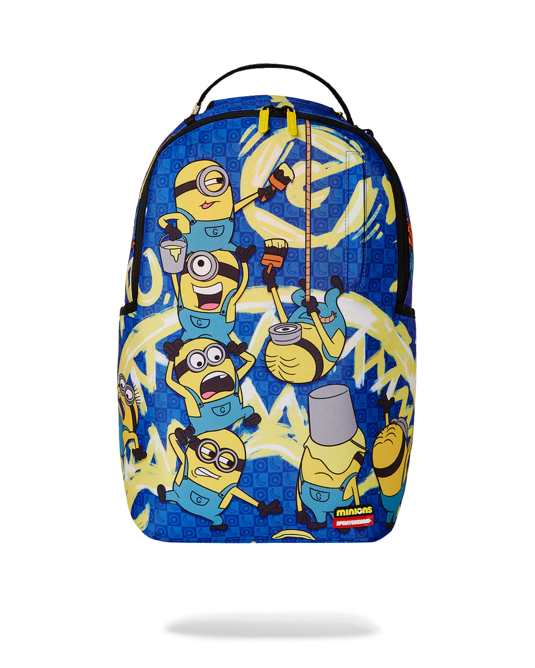 Backpack with cartoon character design on a white background