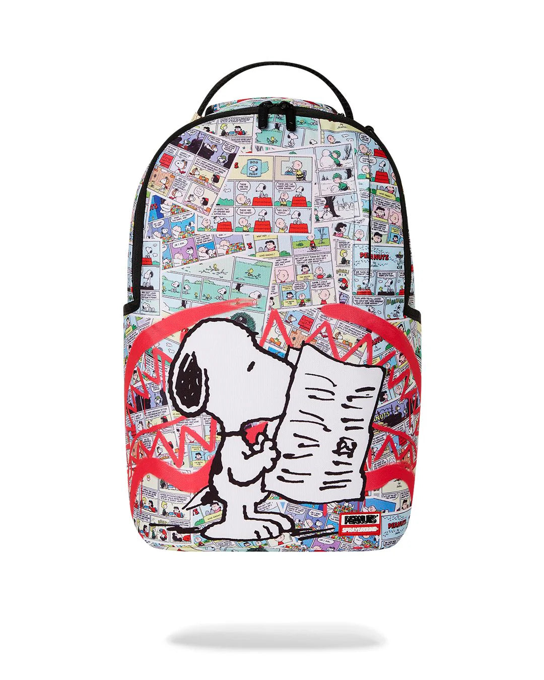 Backpack with Snoopy design on a white background