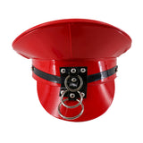 Police Hat with Rings: RED
